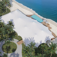 Tente de Glamping de Luxe Spacieuse de 500 m² – Maison Préfabriquée pour Événements, Réunions, Expositions – Prête à l'emploi en Resort, Étanche et Confortable