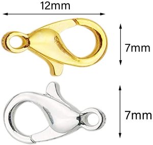 12mm Gold and Sliver Stainless Steel <strong>Lobster</strong> Clasps for <strong>Jewelry</strong> Making Key Chain Art Charms <strong>Lobster</strong> Claw Clasp Accessories - Product Image 2