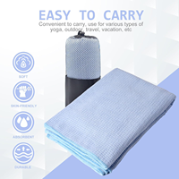 Serviette de yoga en microfibre antidérapante à picots gaufrés, absorbante, pour le yoga chaud, le fitness, le Bikram, le Pilates et la gym