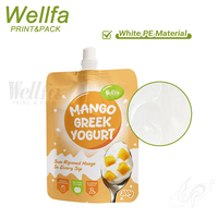 Pochettes Doypack personnalisées 180g 300g 250-350ml pour yaourt, boisson, jus, liquide, avec bec verseur, haute barrière, en PE blanc, anti-odeur, rechargeables