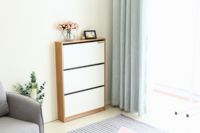 Étagère à chaussures en bois, meuble de salon, vendu avec 3 niveaux, 1 pièce