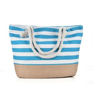 Sacs de plage en toile de coton naturelle écologiques personnalisables, sacs de courses réutilisables pour femmes avec logo personnalisé en couleur - Product Image 1