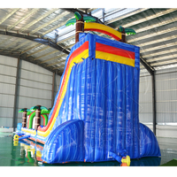 Toboggan aquatique gonflable en PVC robuste à forte marge de profit pour enfants, taille personnalisée, pour entreprises de location résidentielle, scolaire et domestique