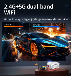 Proyector HD M60 con cable/inalámbrico, modo dual, WiFi integrado, mini proyector doméstico, proyector pequeño con soporte, pantalla grande - Product Image 3