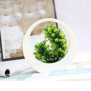 Piante artificiali Bonsai <span class=keywords><strong>fiori</strong></span> di plastica Bonsai Mini piante succulente decorazione verde con vasi - Product Image 5