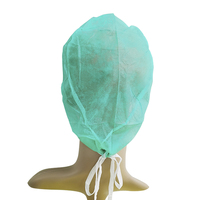 2017/745 Bonnets chirurgicaux jetables verts en spunbond à liens, bonnets de chirurgien et bouffants, bonnets de bloc opératoire