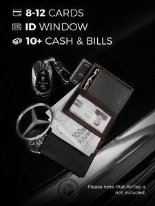 Thumbs-up Nhà cung cấp mỏng mỏng thẻ trường Hợp Chủ mở đóng cửa ngắn người đàn ông <span class=keywords><strong>Wallet</strong></span> trường hợp đối với Apple air Tag Kích thước - Product Image 5