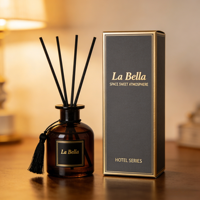 Ensemble diffuseur de parfum de luxe sans flamme pour la maison, diffuseur d'arômes avec bâtonnets naturels pour chambre, salle de bain, collection cadeau, OEM