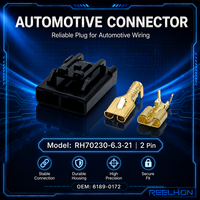 Connecteurs électriques automobiles à connexion rapide mâle-femelle 2 broches en cuivre PA66 étanches IP67 avec support de personnalisation