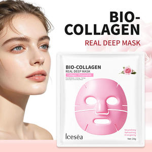 Masque facial en feuille de bio-collagène rose en gros, éclaircissant, rajeunissant, hydratation de nuit, glycérine, ODM, soin coréen pour tous - Product Image 1