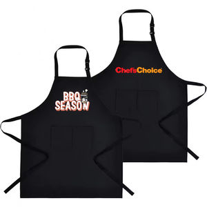 Logotipo personalizado de impresión de sarga de algodón Unisex Babero Cocina Delantales de cocina - Product Image 2