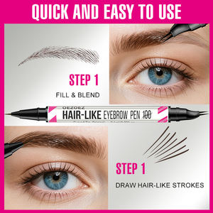 Lot de 3 stylos contour pour sourcils imperméables avec embouts micro-fourche à trois branches pour créer des sourcils d'apparence naturelle sans effort - Product Image 4