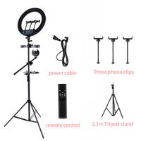 Selfie Stick Ring Lights lampe annulaire pour appareil photo 21 pouces Led lumière photographique avec support de téléphone lampes de Studio trépied pour streaming en direct