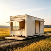 Maison mobile préfabriquée en conteneur, maison modulaire portable en conteneur pour chantier de construction
