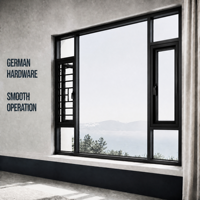 Ventana de Aluminio JOUGE con Cierre Multipunto, Sistema de Rotura de Puente Térmico Glory 120 de 44 mm, Funcionamiento Suave para Oficinas Modernas