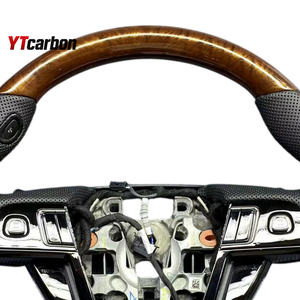 พวงมาลัยหนังแท้ลายไม้สไตล์วินเทจ YTcarbon สำหรับ Continental Nautilus NAVIGATOR อะไหล่ตกแต่งรถยนต์ - Product Image 3
