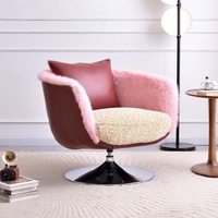 Fauteuil pivotant en tissu de luxe léger – Idéal pour la maison, le bureau, le salon, le balcon, les réunions d'affaires, les réceptions et les loisirs