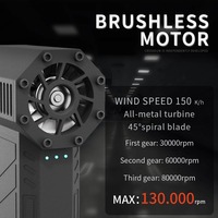Ventilateur électrique industriel CROSSGUN Bosmaa, mini-turbine à air portable 130000 tr/min, petit ventilateur vertical pour voiture, ventilateur à batterie