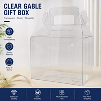 Boîte cadeau en PET transparente avec poignée |   Boîte d'emballage transparente pour gâteaux, biscuits, bonbons, jouets et cadeaux de fête