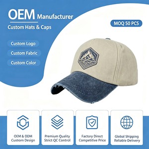 Gorra Snapback de 6 Paneles con Visera en Contraste Multicolor, Gorra de Hip Hop Estructurada de Sarga de Algodón con Cierre Ajustable - Product Image 1
