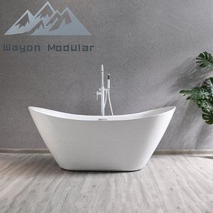 Baignoire autoportante de luxe Wayon en acrylique avec design ergonomique pour une immersion relaxante - Product Image 4