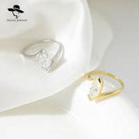 Bagues Moissanite Oeil de Cheval en Argent Sterling 925 Simple Personnalisé Plaqué Or 18K Dames Usage Quotidien Fine Jewelry Taille 5*10