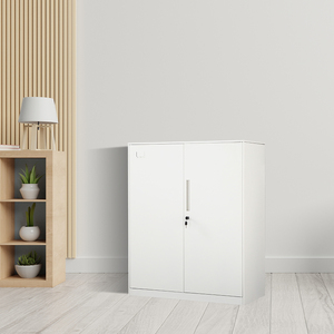 Tùy Chỉnh Nửa Chiều Cao 2-Cửa Thép Tủ Khóa Tủ Thiết Kế Hiện Đại Kim Loại Lưu Trữ Tập Tin Với 3 Kệ Cho Nhà Bếp Hoặc Nhà Văn Phòng - Product Image 2