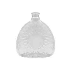 Best selling wholesale custom crystal round container bottle glass exported to worldwide