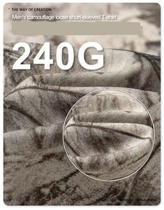 T-shirt <span class=keywords><strong>de</strong></span> rue camouflage pour homme, coton intelligent à séchage rapide, évacuation <span class=keywords><strong>de</strong></span> l'humidité, structure fonctionnelle, manches courtes - Product Image 4