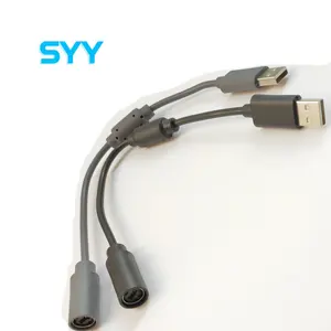 SYY PVC USB vers XBOX360 Câble de connexion de transfert de poignée filaire 23CM