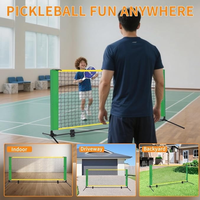 Prix usine 6ftx34in Filet de Pickleball Portable avec sac de rangement pour l'entraînement extérieur intérieur, filet de Pickleball