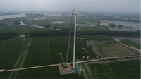 Éolienne Zoomlion Zcc9800w 3MW de Chine, grue sur chenilles de 800 tonnes
