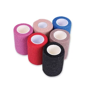 Wholesale Black Medical Cohesive Wrap Bandage Non Woven Elastic Tape For Joint Protection