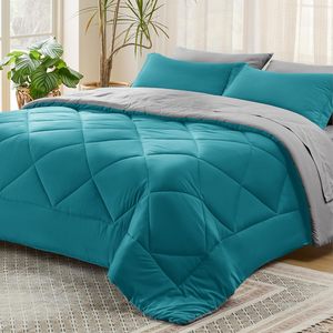 Juego de edredón de 7 piezas de lujo tamaño King Queen, ropa de cama estampada con sábana plana rellena de poliéster, Sábana bajera, fundas de almohada - Product Image 2