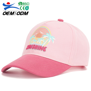Casquette de baseball rose avec logo brodé personnalisé, réglable, nouvelle mode, casquette de sport en coton pour les activités de plein air estivales - Product Image 1