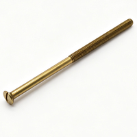 Extra Long Flat Head Screw Brass and Carbon Steel Fastener for Furniture Mechanical Assembly OEM Custom Service