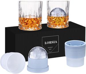 Verre à whisky transparent 10 oz, style classique Old Fashioned, pour Scotch, cocktail, rhum, vodka, liqueur, cadeau unique pour homme - Product Image 1