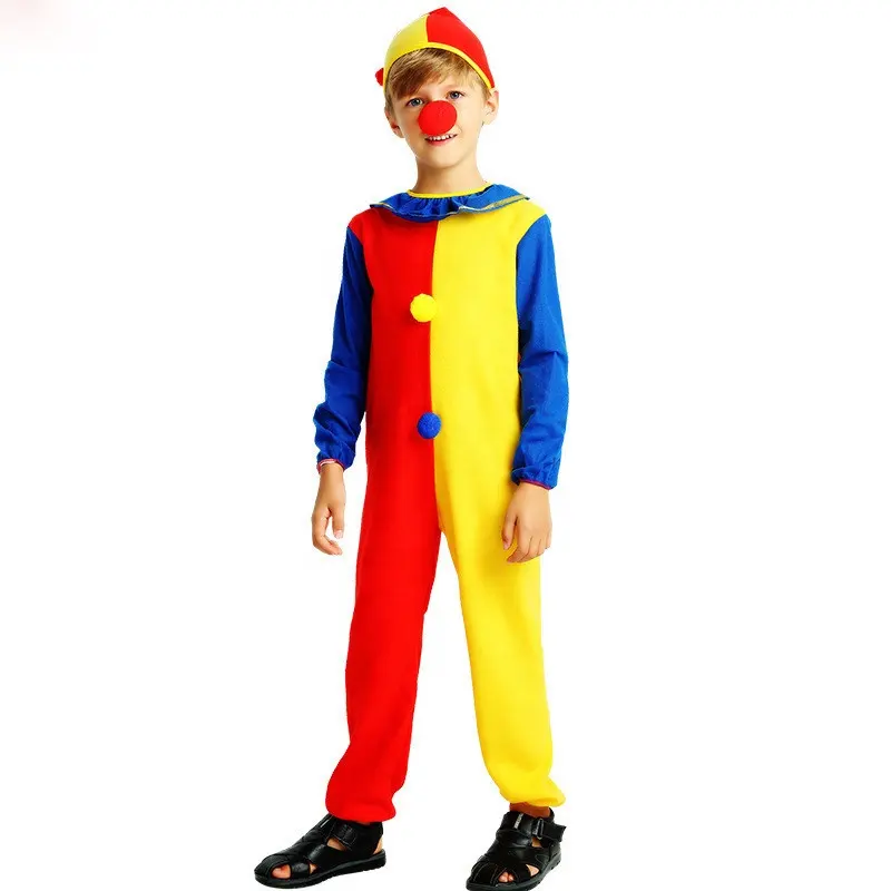 Pakaian Cosplay Pesta Halloween Karnaval Kostum Badut Mewah Anak-anak