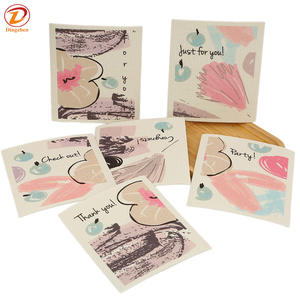 Bán Buôn Giá Đầy Màu Sắc Tái Sử Dụng Cellulose Miếng Bọt Biển Dishcloth Siêu Thấm Làm Sạch Nhà Bếp Gỗ Bột Giấy Bông Dishcloth - Product Image 4