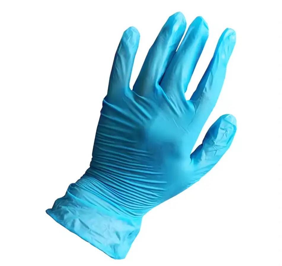 2024 Usine Vente Chaude Bleu Nitrile Gants De Haute Qualité Polyvalent Sans Poudre pour Une Utilisation Toute L'année Épaisseur Moyenne