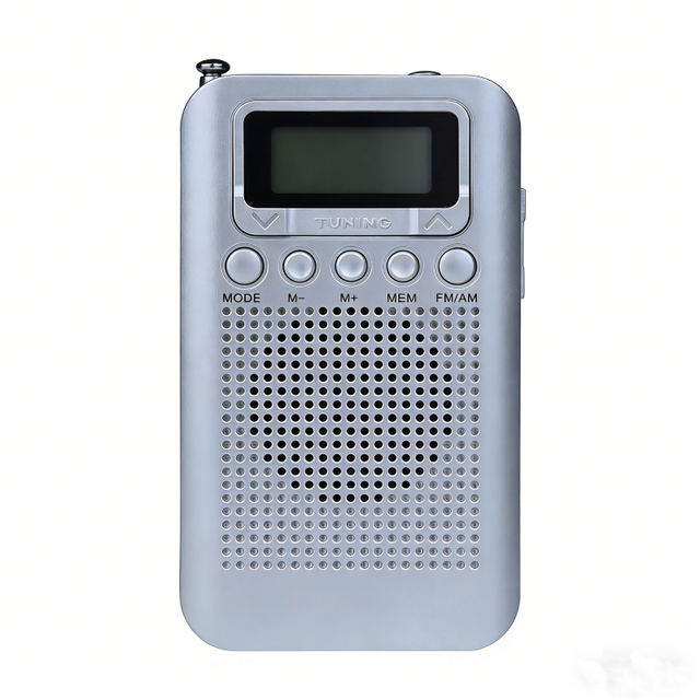 Portable Pocket Digital Tuning AM FM Radio, LCD Display, ATS Auto Scan, FM Stereo, Battery Operated for Indoor Outdoor Use