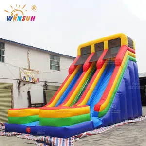 2023 Large Inflatable Water Slide Colorful Slide With Double Line High Quality Slide With Pool For Amusement Park
