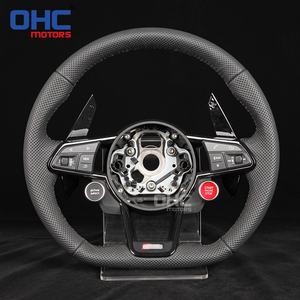 Leather Steering Wheel Upgrade for Audi Rs Rs3 <strong>Rs7</strong> A3 A4 A5 A7 Q7 Tt Tts R8 Steering Wheel Carbon Fiber <strong>LED</strong> Ohc Motors - Product Image 5