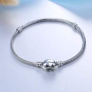 <span class=keywords><strong>BAMOER</strong></span> - Pulsera de Cadena de Serpiente con Dijes de Plata de 5 Estilos, Brazalete para Mujer, Pulseras con Dijes de Langosta para Diseñar Pulseras - Product Image 5
