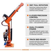 Grue montée sur camion certifiée CE, 2 tonnes, 12V DC |   Bras de levage hydraulique pour véhicule |   Personnalisable en usine