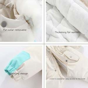 Kids Baby Warm Hooded Jacket Snowsuit Pant <b>Overall</b> Custom Design and Logo Printing Snowsuit - Product Image 5