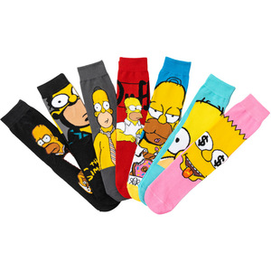WZ134 <span class=keywords><strong>Chaussettes</strong></span> tube en coton quatre saisons pour hommes Simpson European American Cartoon Tides <span class=keywords><strong>Chaussettes</strong></span> transfrontalières pour hommes - Product Image 5