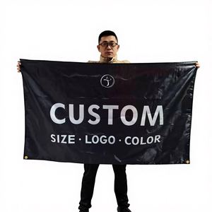 Drapeaux de football double face personnalisés avec logo 3x5 pieds, idéaux pour les événements et décorations de Noël à bas prix - Product Image 1