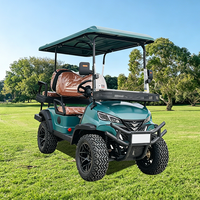 Voiturette de golf électrique surélevée 4 places tout-terrain pour la visite des sites touristiques, idéale pour les parcs, les stations balnéaires et les hôtels