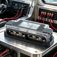 Bloc de distribution d'alimentation 24V 150A, 2 entrées 0/4 AWG x 2 pouces, 6 sorties 0/4 AWG x 6 pouces, distributeur d'alimentation/terre pour amplificateur audio de voiture